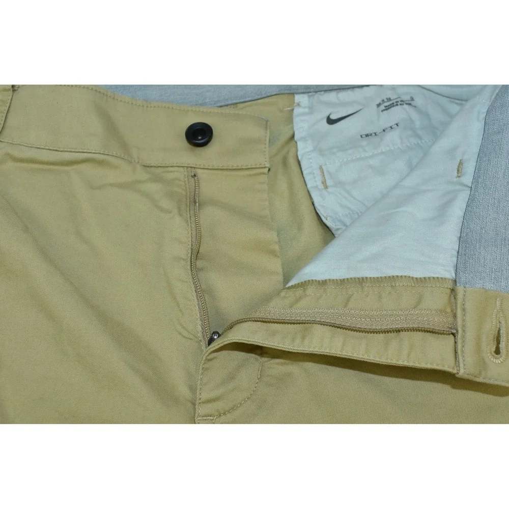 Nike Dri Fit Golf UV Men Pants Size 36x32 Standard Fit Beige Khaki -Flaws-